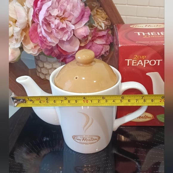 Tim Hortons Classic 2 Cup Porcelain Personal Tea Pot with box - Picture 3 of 8